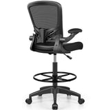 Ergonomic Tall Office Chair with Flip-up Armrests Executive Desk Chair