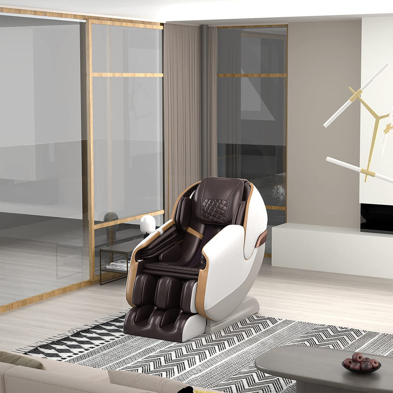 Massage Chair, Full Body Zero Gravity SL Track Shiatsu Massage Recliner Chair with Shortcut Key Body Scan Heat Foot Roller