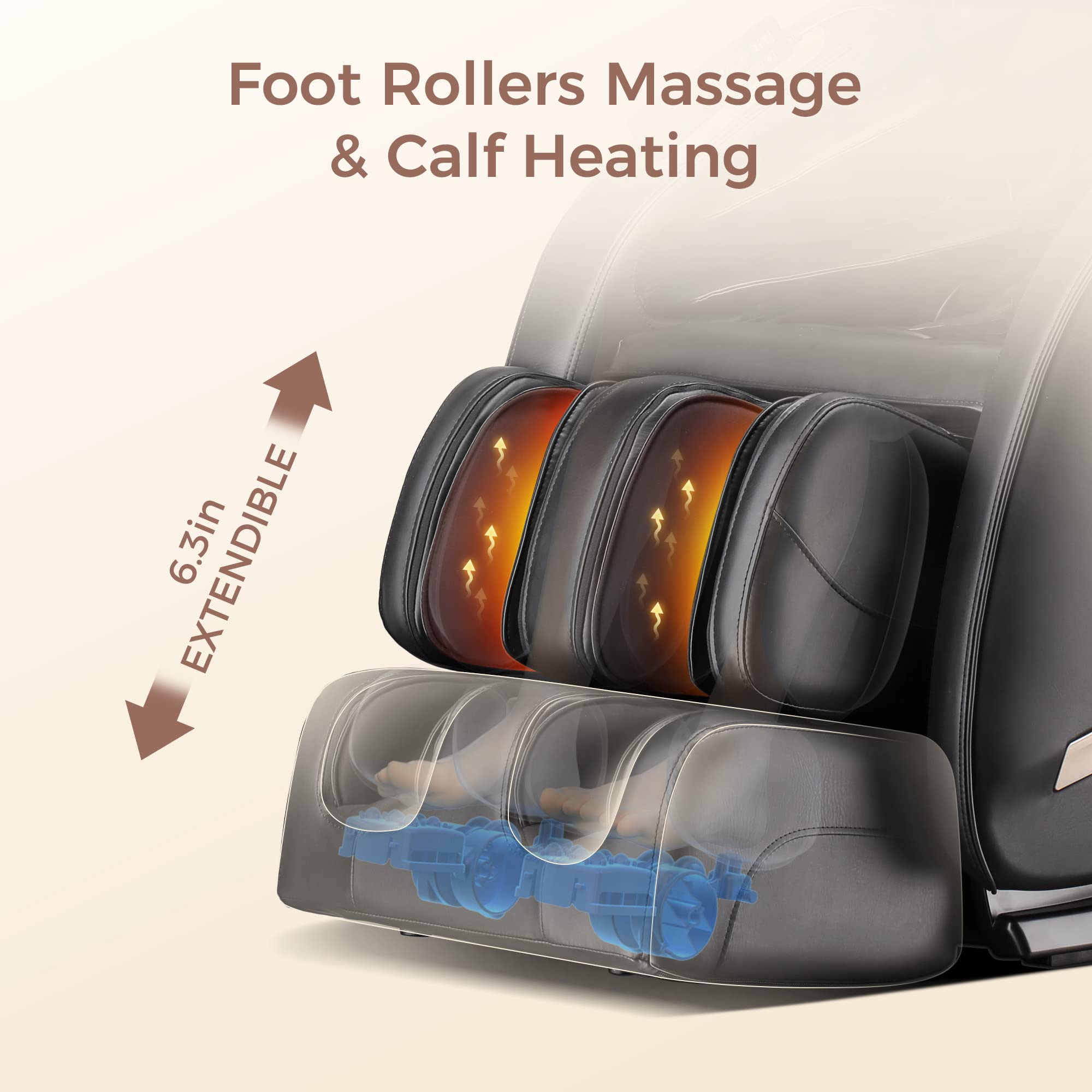 NeuraLuxe 3D SL-Track Massage Chair – App-Controlled, Zero Gravity, Full-Body Heat