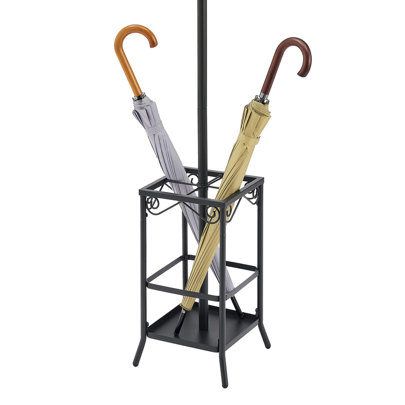 Coat Rack Freestanding, Entryway Coat Hanger Stand, Umbrella Holder, Hall Tree