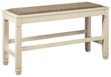 Bolanburg Counter Height Dining Room Upholstered Bench, Two-tone