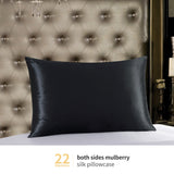 100% Pure 22 Momme Mulberry Silk Pillowcase for Hair and Skin - Grade 6A Silk