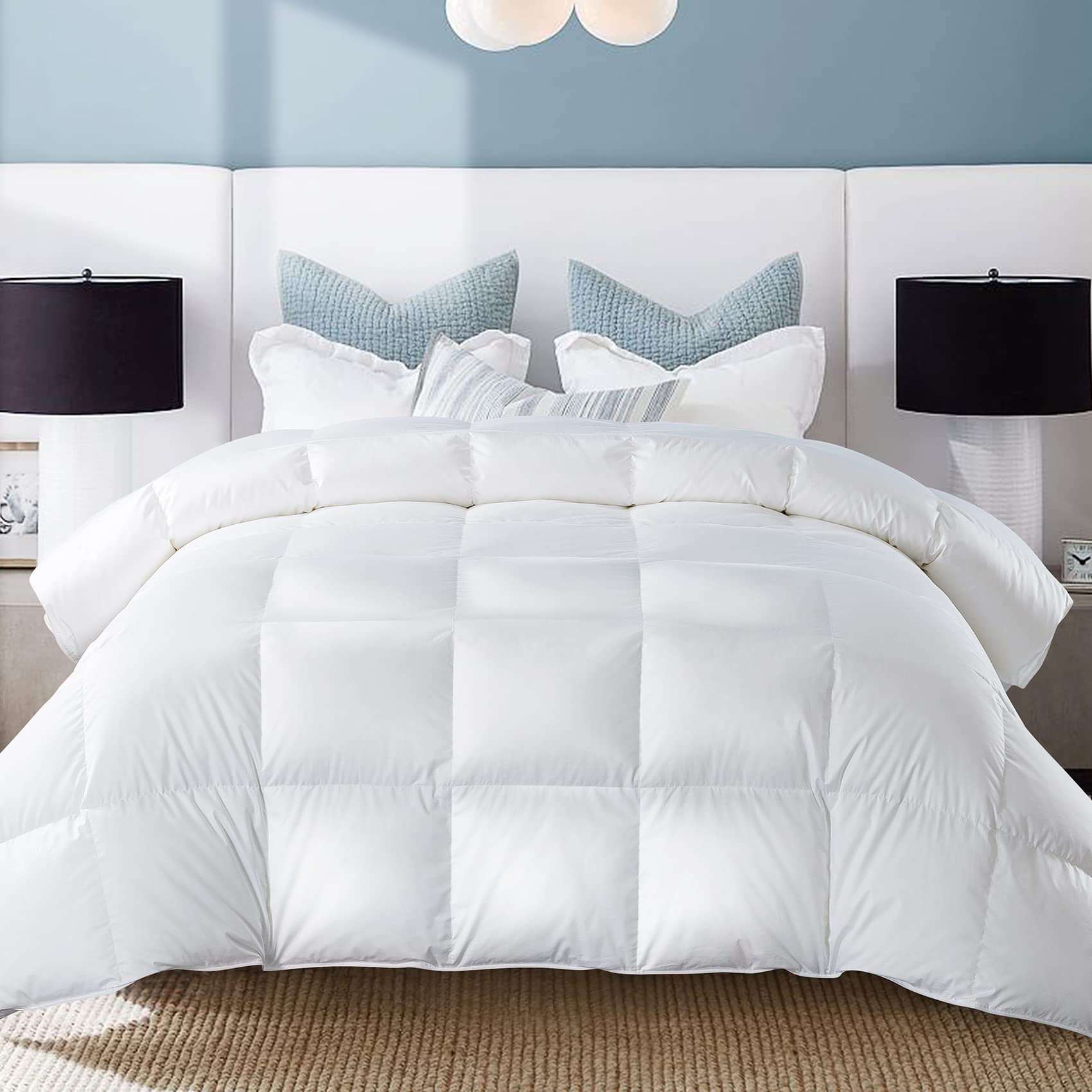 Queen Size Feather Comforter, Filled with Feather and Down