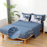 Blue Queen Comforter Set 7 Piece Bed in a Bag Queen