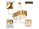 Modern Crystal Chandelier Lighting 8 Lights Pendant Lights Fixture