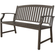 Garden Bench, Outdoor Benches with Anti-Rust Aluminum Steel Metal Frame