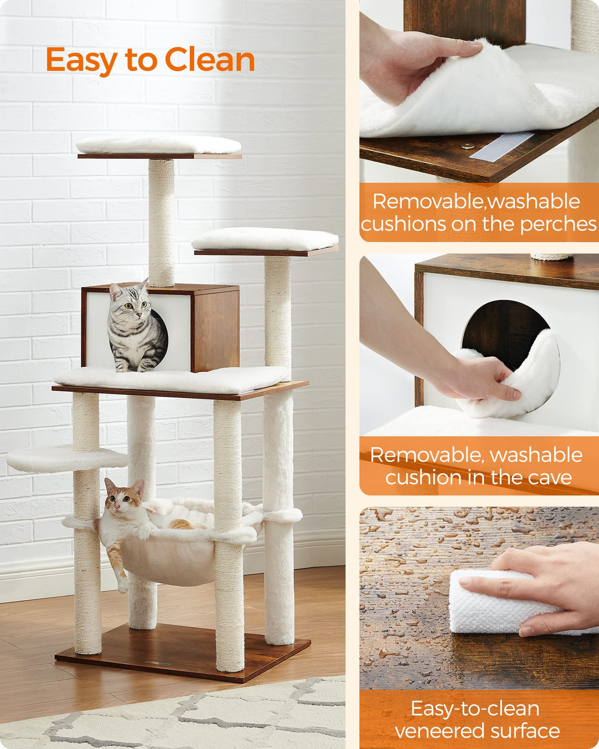 Woody Wonders Cat Tree Modern Cat Tower for Indoor Cats