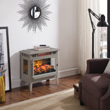 Electric Infrared Quartz Fireplace Stove with 3D Flame Effect