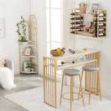 Gold Bar Table, High Top Pub Tables for Kitchen, Modern Dinning Table