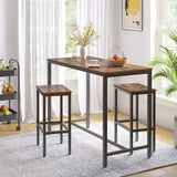 Bar Table, 47.2” Rectangular Pub Table, Dining Table