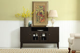 60" Modern Solid Wood Sideboard Buffet Table