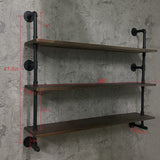 Industrial Pipe Wall Shelves Pipe Shelving with Real Wood Plank