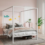 Metal Canopy Bed Frame Full Size/Mattress Foundation