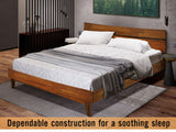 Bed Frame with Headboard Solid Wood Platform Bed