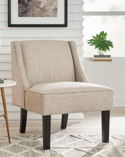 Janesley Modern Wingback Accent Chair, Beige