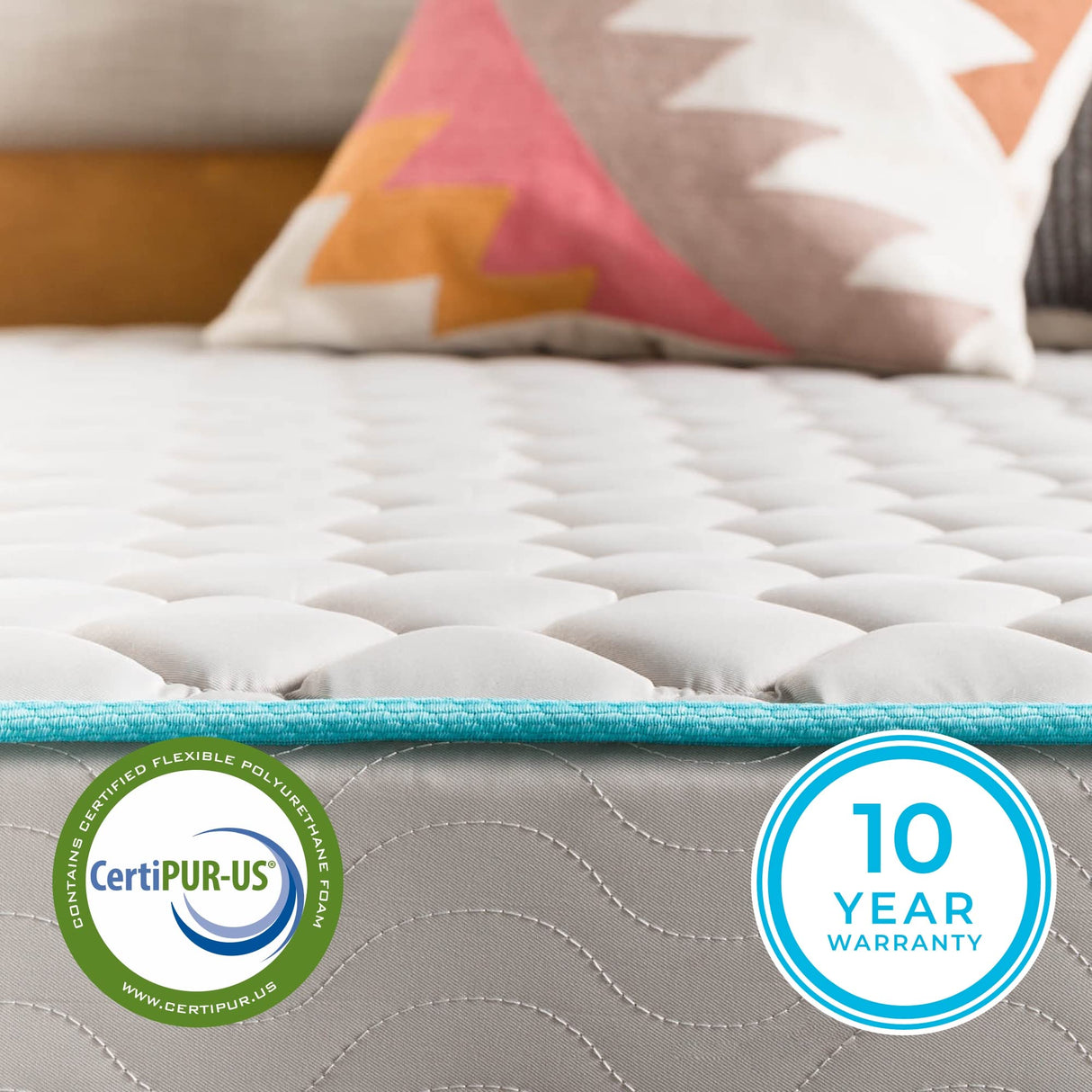 6 Inch Innerspring Twin Mattress with Foam Layer -White