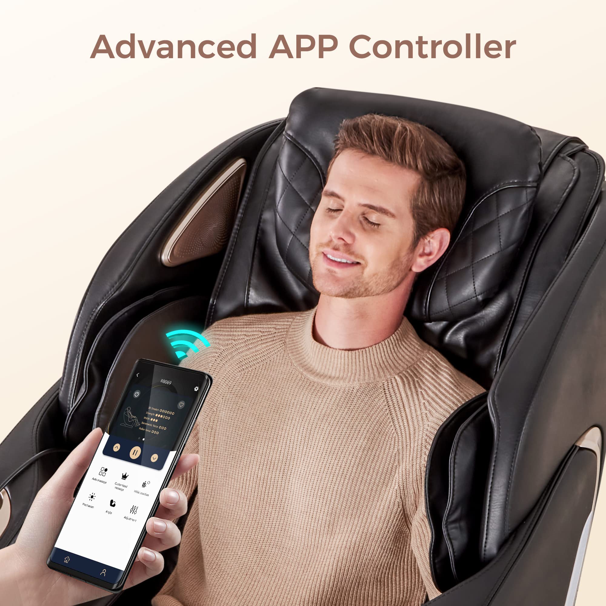 NeuraLuxe 3D SL-Track Massage Chair – App-Controlled, Zero Gravity, Full-Body Heat