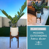 Wood Plant Stand Modern to Mid Century Indoor and Outdoor Plant Stand