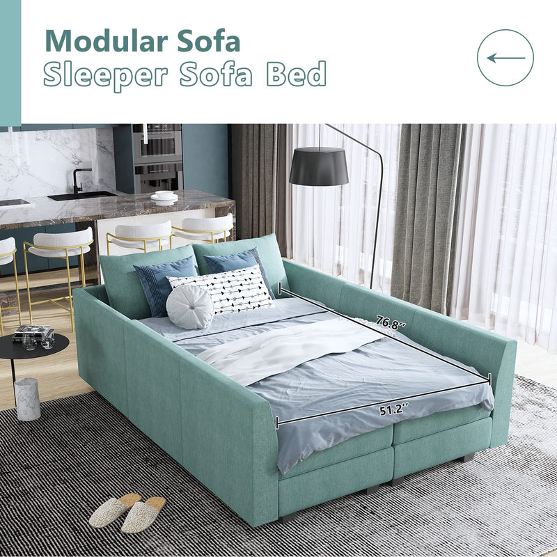 Convertible Modular Sectional Sofa U Shaped Couch with Storage Seat Modular Sofa Couch