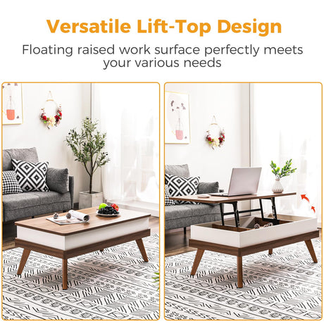 Lift Top Coffee Table, Easy-to-Assembly Center Table