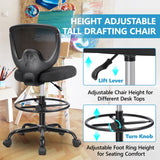 Office Drafting Chair, Ergonomic Tall Desk Chai