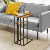 C Shaped End Table,Side Table for Sofa and Bed,Set of 1/2