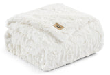 Adalee Soft Faux Fur Reversible Accent Throw Blanket Luxury Cozy Fluffy Fuzzy