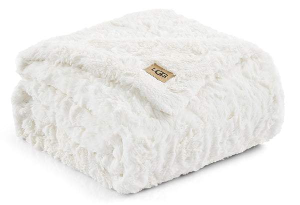 Adalee Soft Faux Fur Reversible Accent Throw Blanket Luxury Cozy Fluffy Fuzzy Hotel Style