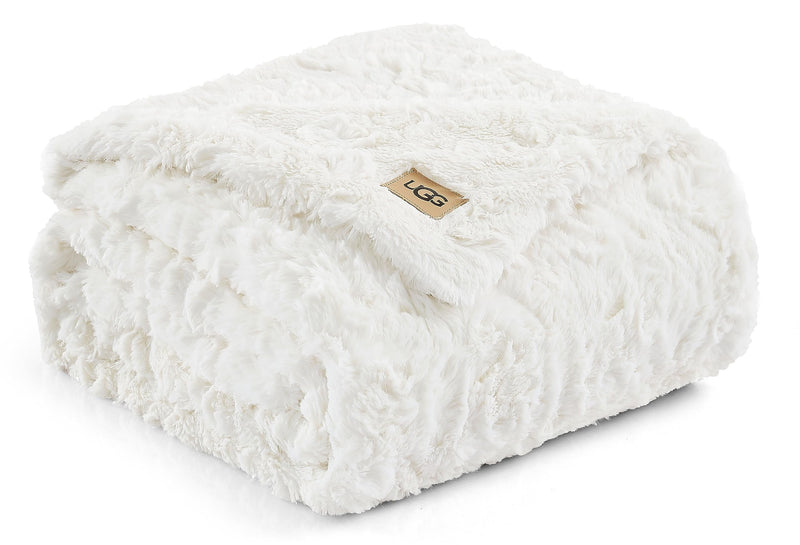 Adalee Soft Faux Fur Reversible Accent Throw Blanket Luxury Cozy Fluffy Fuzzy