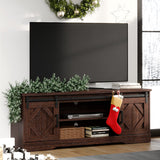 Farmhouse TV Stand Modern Sliding Barn Door Entertainment Center for TV