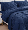 King Comforter Set – 7 Piece Bed in a Bag – Pinch Pleated King Size Bedding Set