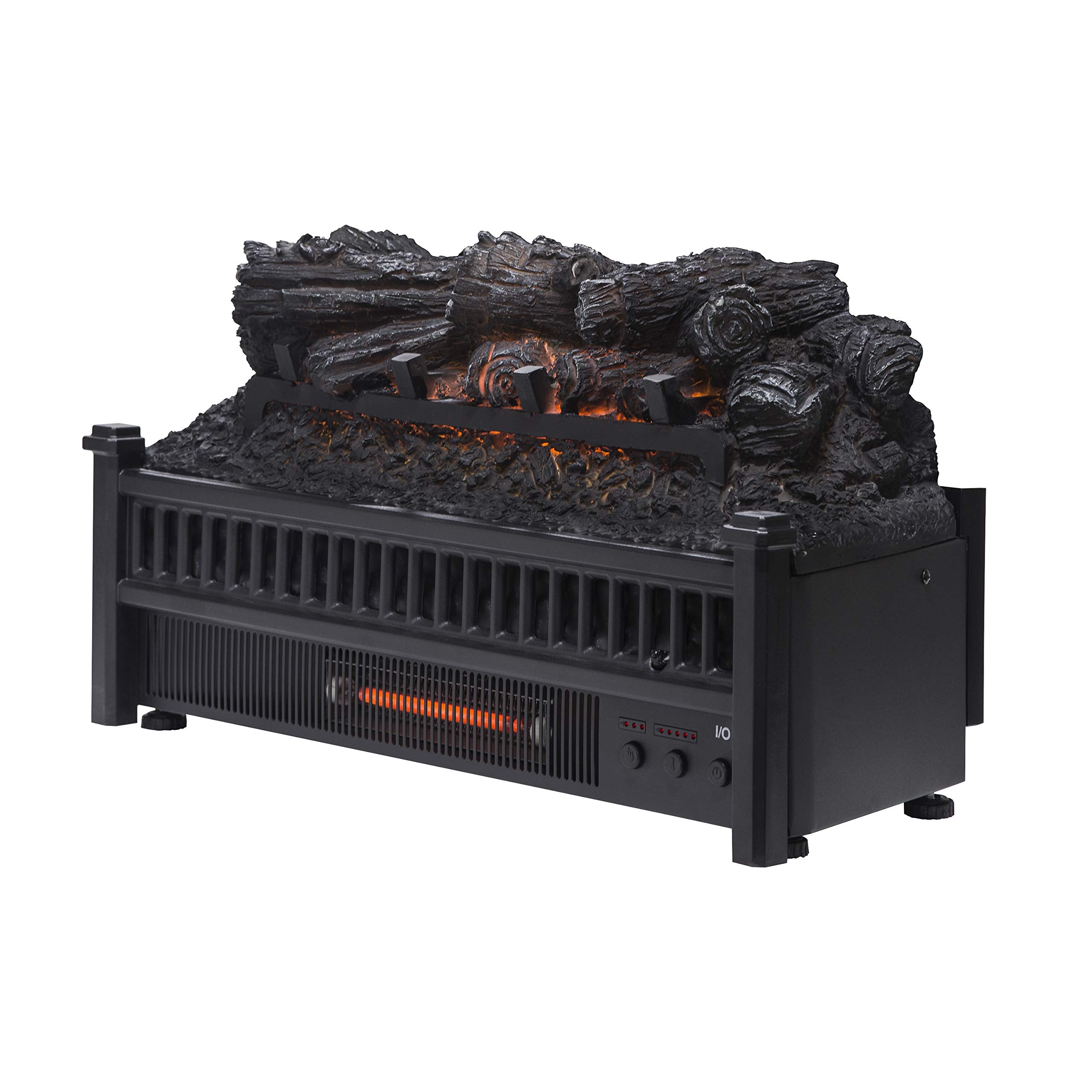 Electric Log Insert with Removeable Fireback with Heater