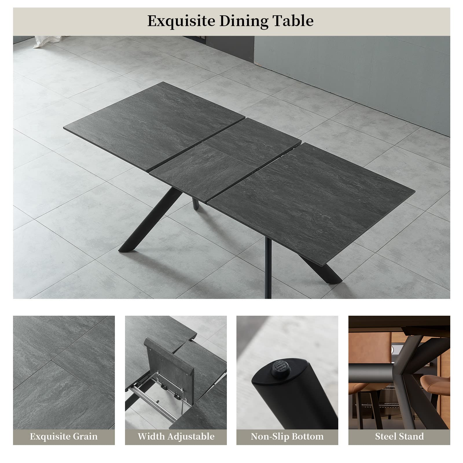 71" Extendable Dining Table Set