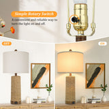 Coastal Table Lamps Set of 2 with 2 USB Ports