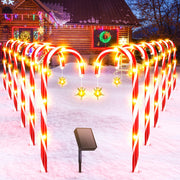 12Pack Solar Candy Cane Lights Christmas Decorations Outdoor