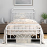 Twin Bed Frames Metal Platform Bed with Sparkling Star-Inspired Design Headboard