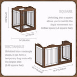 No-Assembly 96" Extra Wide 30" Tall Freestanding Pet Gate with Door Walk Through