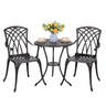 Patio Bistro Sets 3 Piece Cast Aluminum Bistro Table and Chairs Set