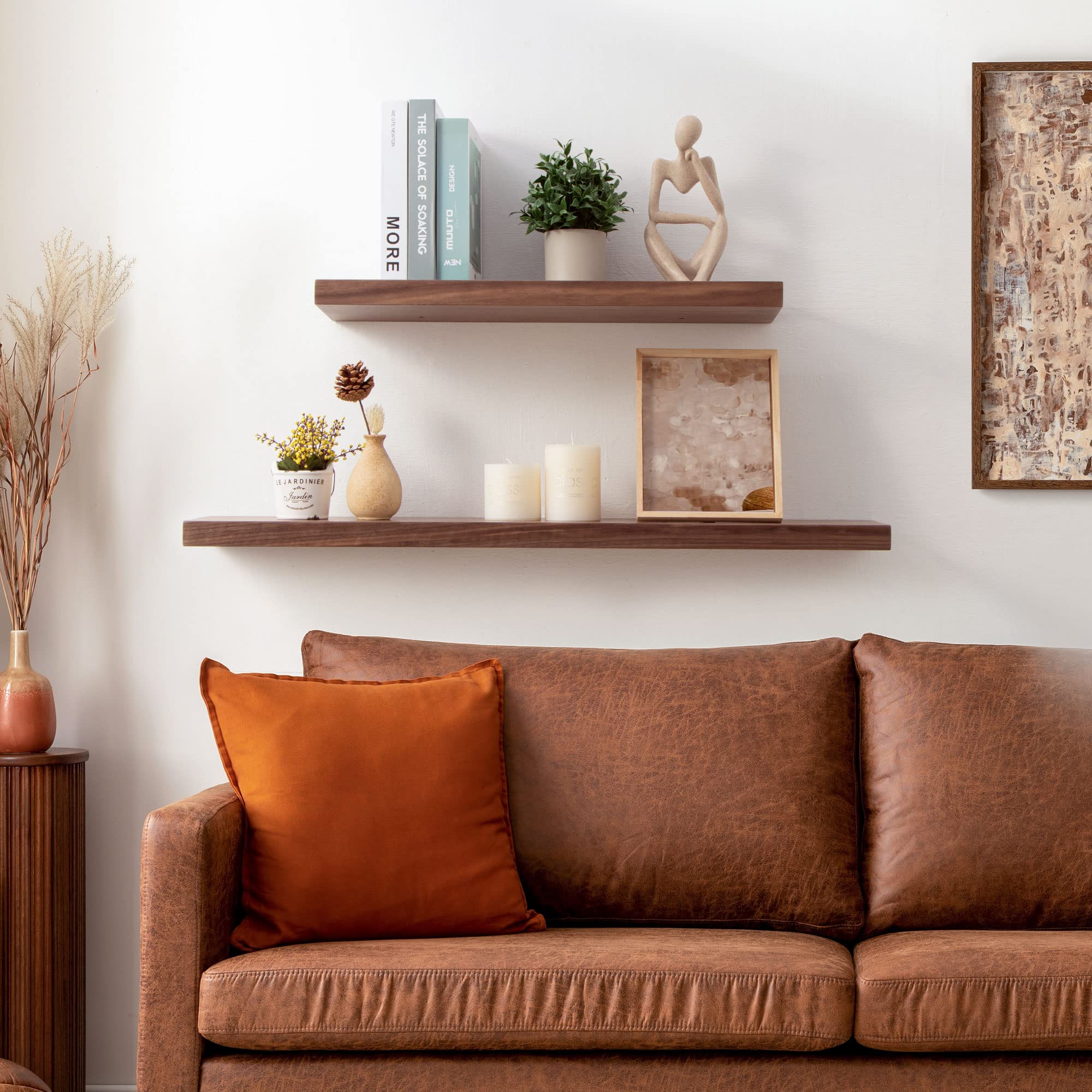 Floating Shelves 36 Inches Long, 8" Deep Wooden Shelf for Wall