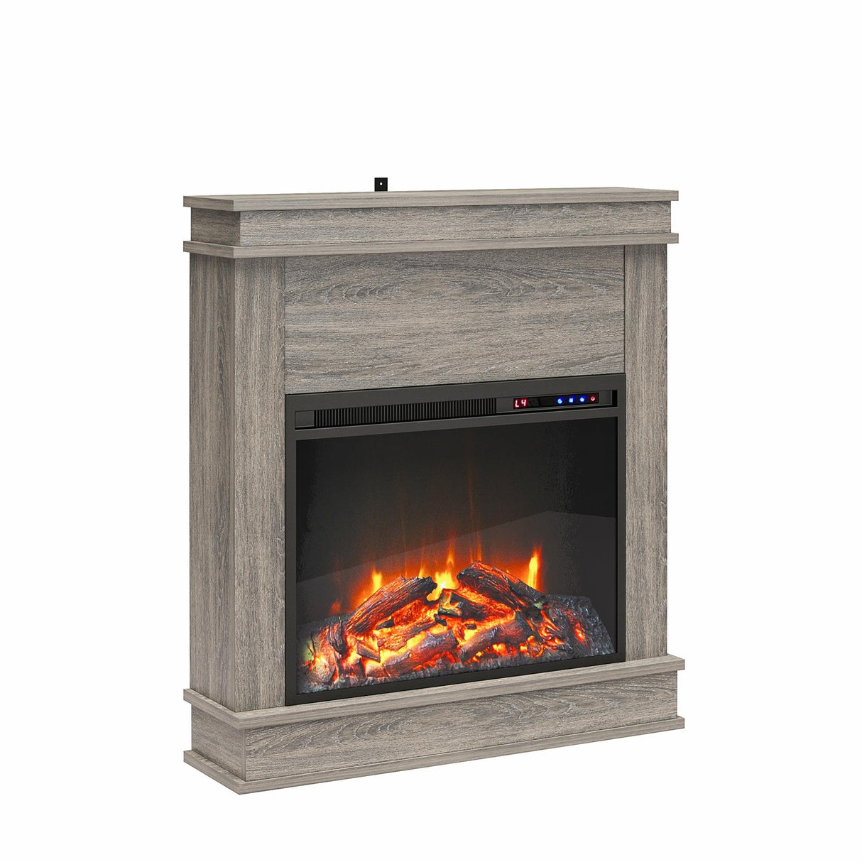 Mateo Electric Fireplace with Mantel and Touchscreen Display