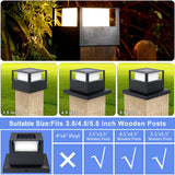 4 Pack Solar Post Lights Outdoor Solar Post Lights, 20 Lumen High Brightness