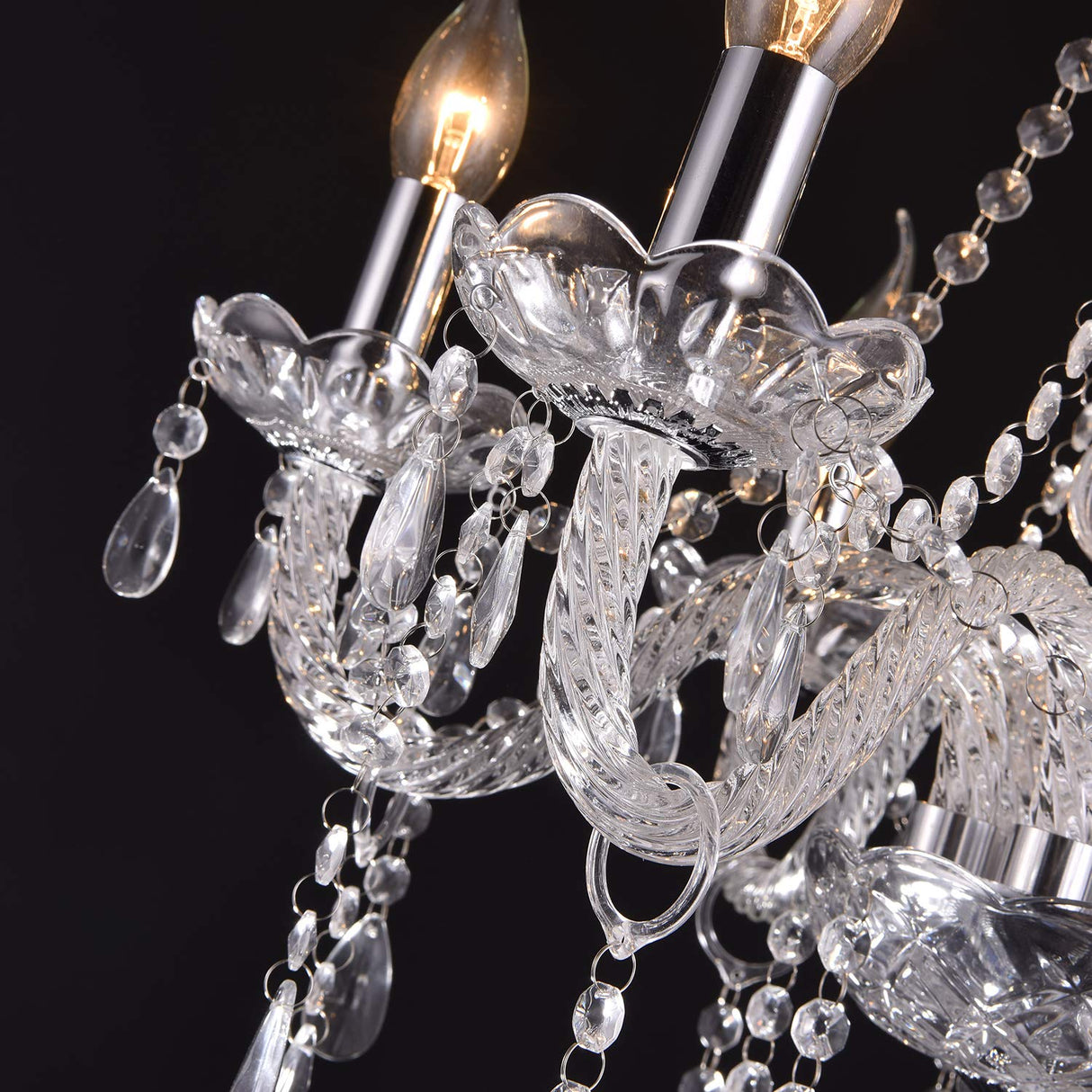 Modern Elegant 6 Lights K9 Crystal Glass Chandelier Pendant Ceiling