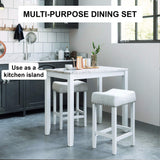 Viktor 3 Piece Dining Set, Heigh Kitchen Counter Pub or Breakfast Table