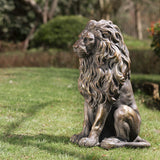 Magnesium Oxide, Fibre Glass GH20387 Guardian Standing Lion Outdoor Statue