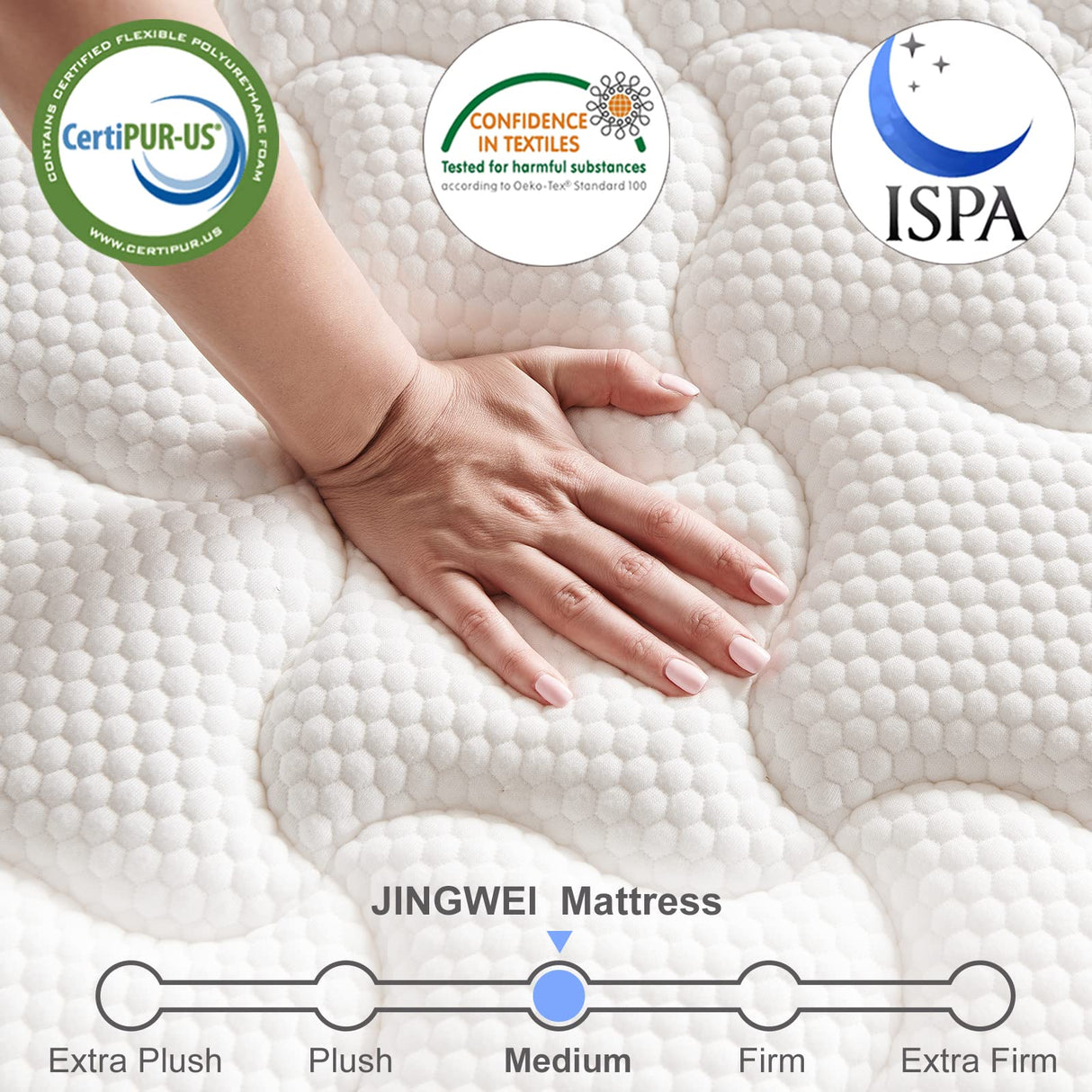 King Mattress, 12 Inch Innerspring Hybrid Mattress in a Box