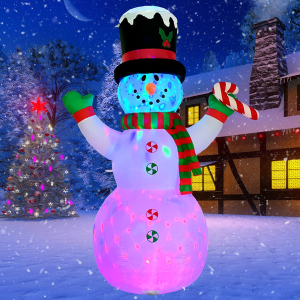 Snowman Inflatable Christmas Yard Decorations 8ft Giant Cute Blow Up Snowman
