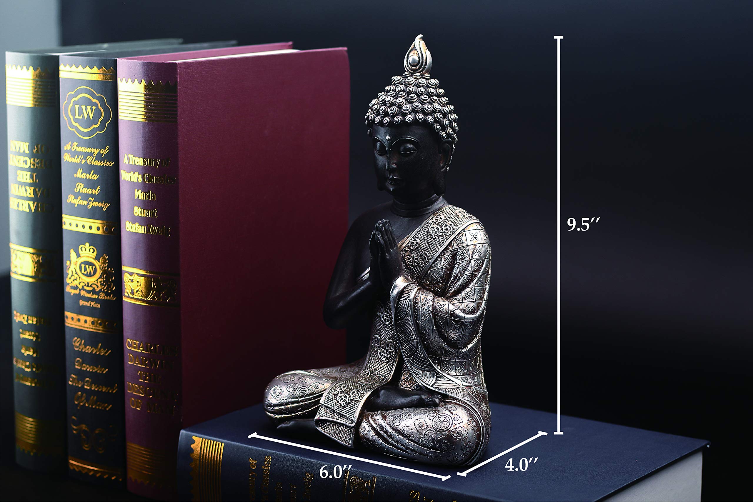 Seated Buddha Statue Buddhism Thai Meditating Home and Sculpture