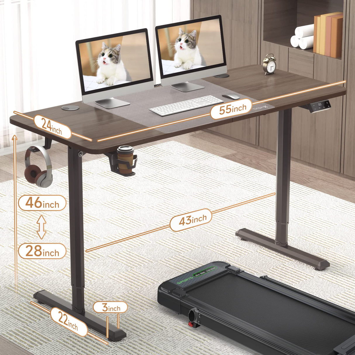 Electric Standing Desk Height Adjustable Computer Table