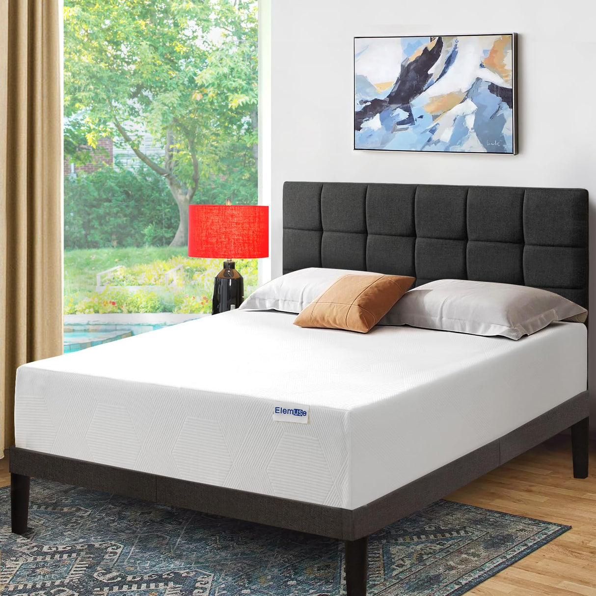 Queen Mattress 10 Inch Cooling Gel Memory Foam Mattress, CertiPUR-US