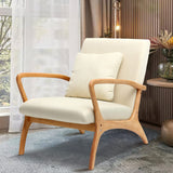 Mid-Century Modern Accent Chair with Cushion, 28.3'' Long Armrest Chairs